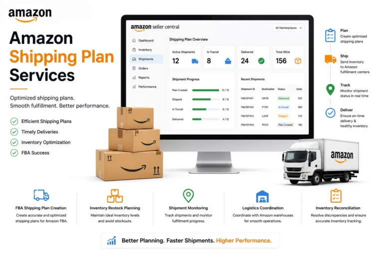 Amazon shipping plan and FBA inventory management services for smooth order fulfillment