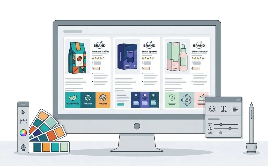 Amazon product listing design and A+ content services for higher conversions