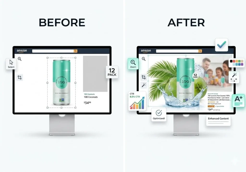 Amazon Main Image Optimization Before and After