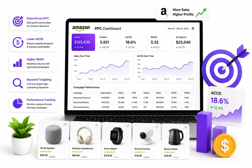Amazon PPC management services for increasing sales and ROI