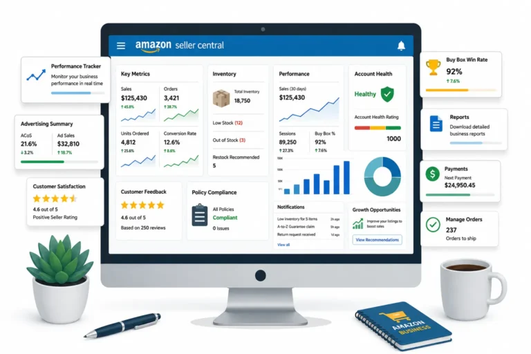 Amazon Seller Central account management and performance monitoring services