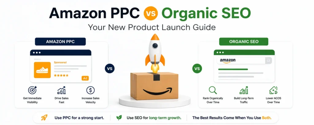 Amazon PPC vs Organic SEO for New Product Launch